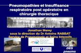 Pneumopathies et Insuffisance respiratoire post opératoire ...