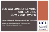Les Wallons et le vote obligatoire - IWEPS