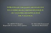 STRATEGIE TRANSFUSIONNELLE EN CHIRURGIE ORTOPEDIQUE …