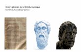 Histoire générale de la littérature grecque Homère ...