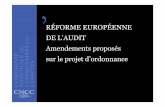 RÉFORME EUROPÉENNE DE L’AUDIT Amendements proposés sur …
