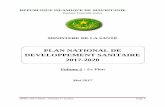 PLAN NATIONAL DE DEVELOPPEMENT SANITAIRE 2017-2020