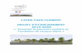 LYCEE PAPE CLEMENT PROJET D’ETABLISSEMENT 2016-2020 ...