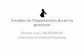 Troubles de l’hypertension durant la grossesse