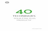 40 techniques pour être plus productif