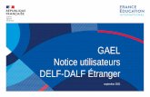 GAEL Notice utilisateurs DELF-DALF Étranger