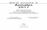 DCG année 3 Annales 2017 - Dunod