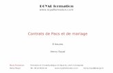 Contrats de Pacs et de mariage