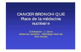 CANCER BRONCHIQUE Place de la médecine nucléaire
