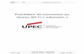 Pro édure de onnexion au réseau WI-FI « eduroam