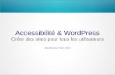 Accessibilité & WordPress - Tony Archambeau