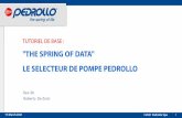 THE SPRING OF DATA LE SELECTEUR DE POMPE PEDROLLO