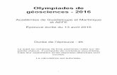 Olympiades de géosciences - 2016