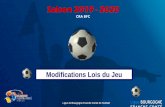 Modifications Lois du Jeu - DISTRICT DE L'YONNE DE FOOTBALL