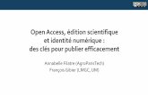 Open Access, édition scientifique et identité numérique ...