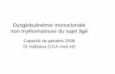 Dysglobulinémie monoclonale non myélomateuse du sujet âgé