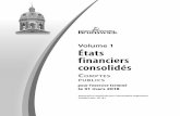 Volume 1 États financiers consolidés