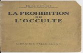 La prohibition de l'occulte