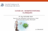 COVID-19 : MANIFESTATIONS CLINIQUES