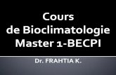 Cours de Bioclimatologie Master 1-BECPI