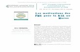 Les motivations des PME pour la RSE au Maroc
