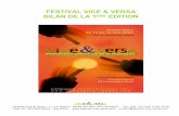 FESTIVAL VICE & VERSA BILAN DE LA 1ERE EDITION