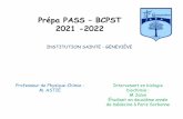 Prépa PASS BCPST 2021 -2022