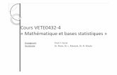 Cours VETE0432-4 « Mathématique et bases statistiques