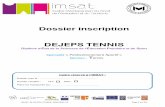 Dossier inscription DEJEPS TENNIS - IMSAT