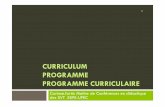 CURRICULUM PROGRAMME PROGRAMME CURRICULAIRE