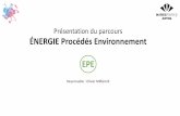 Présentation du parcours ÉNERGIE Procédés Environnement EPE