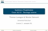 Systèmes d'Exploitation - Cours 10/13 : Stockage externe
