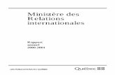 Ministère des Relations internationales
