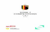 TITRE 7 COMPETITIONS