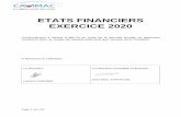 ETATS FINANCIERS EXERCICE 2020