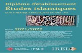 Diplôme d’établissement Études islamiques