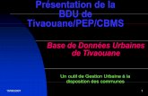 Présentation de la BDU de Tivaouane/PEP/CBMS