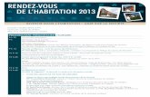 RENDEZ-VOUS DE L’HABITATION 2013