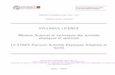 SYLLABUS LICENCE Mention Sciences et techniques des ...