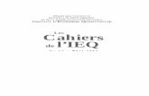 Les Cahiers de l’IEQ - ITCEQ