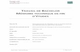 TRAVAIL DE BACHELOR MÉMOIRE TECHNIQUE DE FIN D ÉTUDES