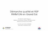Démarche qualité et RSP RMM EAI en Grand Est