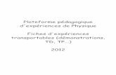 Plateforme pédagogique d'expériences de Physique Fiches d ...