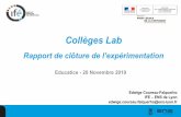 Rapport de clôture - École normale supérieure de Lyon