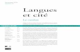 Novembre 2012 Numéro 21 Langues et cité - Culture