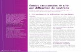 Études structurales in situ par diffraction de neutrons