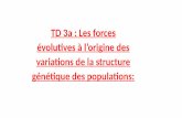 TD 3a : Les forces évolutives à l’origine des variations ...