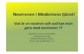 Neutronen i Medicinens tjänst! - Lu