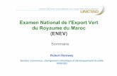 Examen National de l'Export Vert du Royaume du Maroc (ENEV)