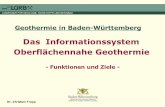 Das Informationssystem Oberflächennahe Geothermie